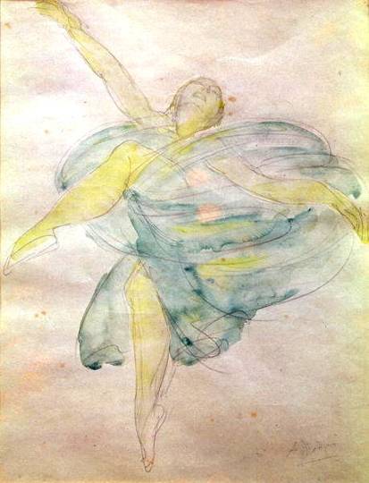 Dancer in veils 1900 Watercolor with graphite on paper The Torture - photo 18