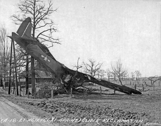 CG-4A Troop Glider being recovered at Wesel Germany 1 April 1945 M45 - photo 5