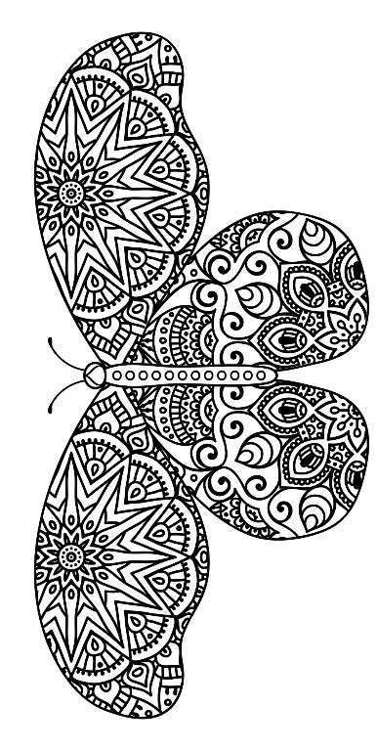 Adult Coloring Books Butterfly Zentangle Patterns 31 Beautiful Stress Relieving Butterfly Coloring Designs - photo 3