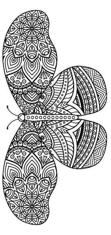 Adult Coloring Books Butterfly Zentangle Patterns 31 Beautiful Stress Relieving Butterfly Coloring Designs - photo 15