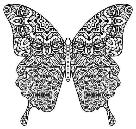 Adult Coloring Books Butterfly Zentangle Patterns 31 Beautiful Stress Relieving Butterfly Coloring Designs - photo 16