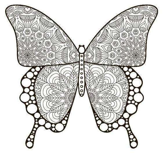 Adult Coloring Books Butterfly Zentangle Patterns 31 Beautiful Stress Relieving Butterfly Coloring Designs - photo 20