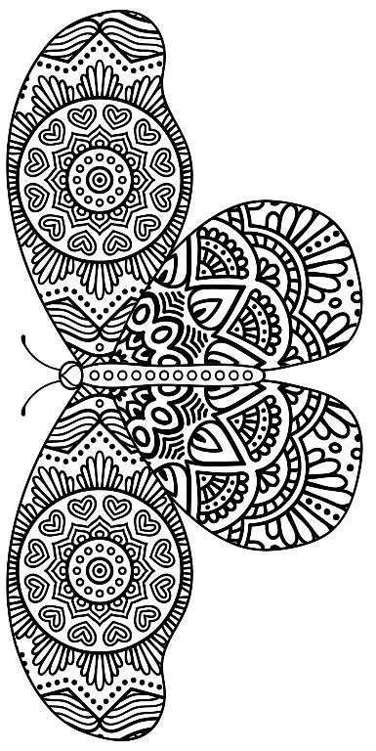 Adult Coloring Books Butterfly Zentangle Patterns 31 Beautiful Stress Relieving Butterfly Coloring Designs - photo 21