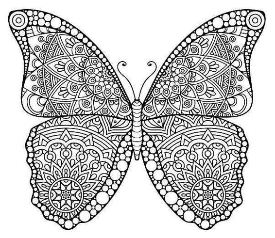 Adult Coloring Books Butterfly Zentangle Patterns 31 Beautiful Stress Relieving Butterfly Coloring Designs - photo 27