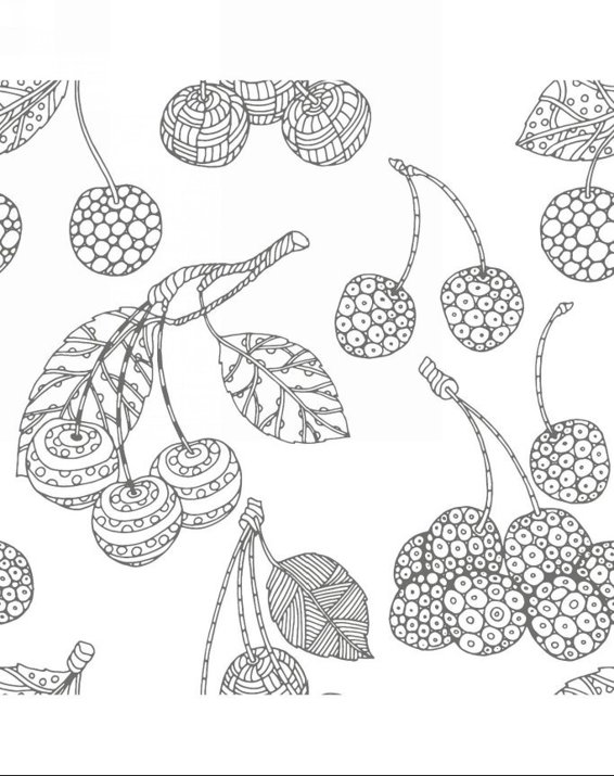 Zendoodle Coloring Colorful Nature 30 Art Therapy Designs with Fruits Vegetables and Butterflies to Color and Exhibit - photo 16