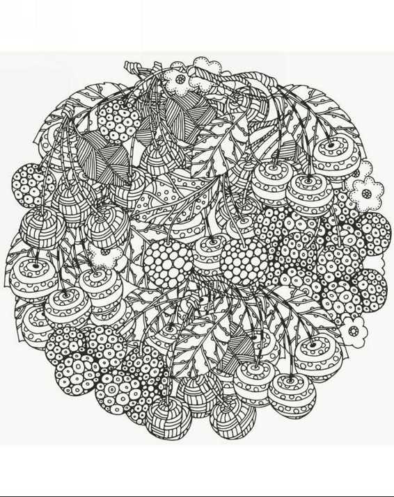 Zendoodle Coloring Colorful Nature 30 Art Therapy Designs with Fruits Vegetables and Butterflies to Color and Exhibit - photo 17