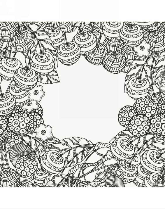 Zendoodle Coloring Colorful Nature 30 Art Therapy Designs with Fruits Vegetables and Butterflies to Color and Exhibit - photo 18