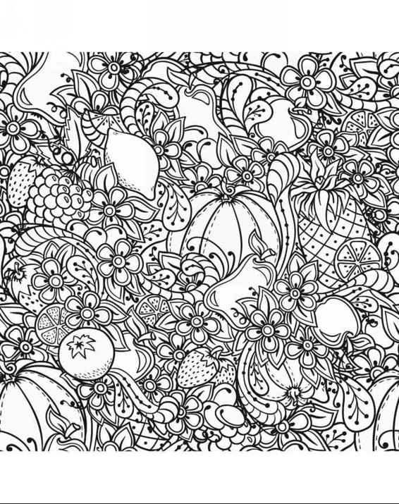 Zendoodle Coloring Colorful Nature 30 Art Therapy Designs with Fruits Vegetables and Butterflies to Color and Exhibit - photo 22