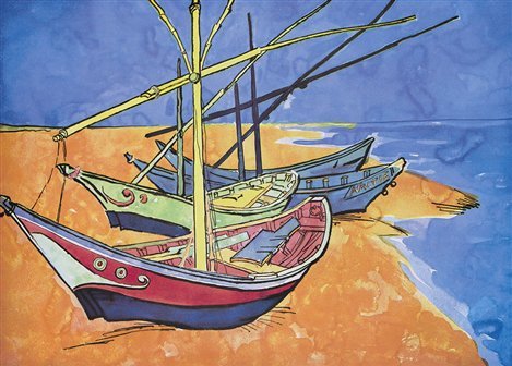 4 Vincent van Gogh Boats on the Beach of Saintes-Maries 1888 Pencil pen - photo 6