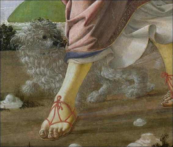 Detail Detail of Archangel Raphael some scholars claim Leonardo was a - photo 11