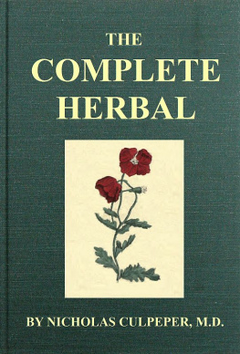 Nicholas Culpeper - Culpeper’s Complete Herbal