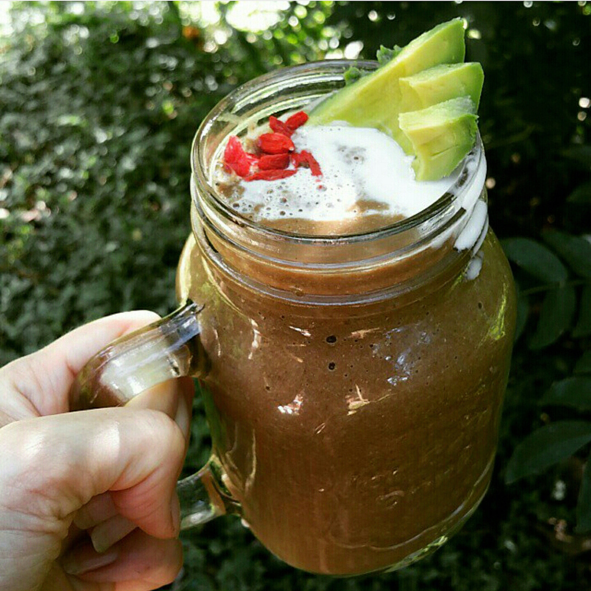 12 an avocado 1 frozen banana 1 TBsp carob or carob maca cacao powder 1 - photo 4