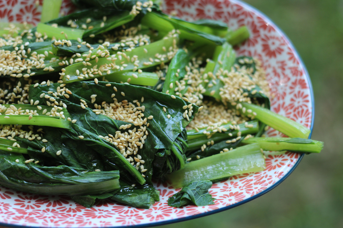 1 bunch of asian greens steamed greens 1 TBsp of sesame oil 1 TBsp of tamari - photo 15