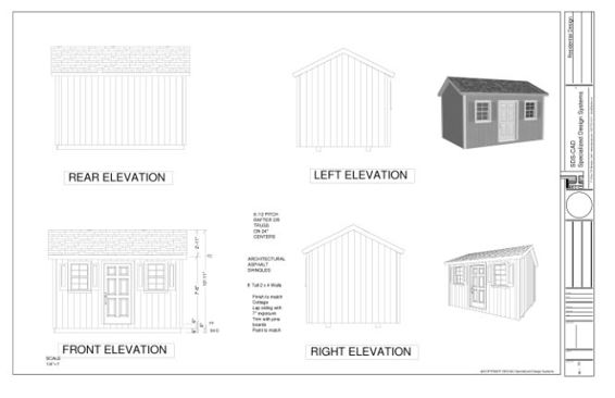 4 Garden Shed Plan Books 10 X 14 12 X 16 12 X 12 10 X 14 Step by Step Pictures Videos Instructions and Plans - photo 14