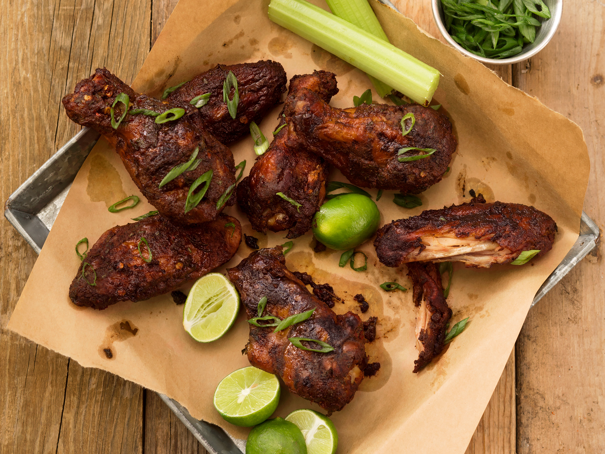 Smoking gives meats like these jerk-rubbed chicken wings a deep more complex - photo 5