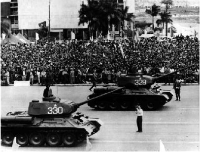 Soviet-made tanks on parade in Plaza Jose Marti in Havana January 1 1962 - photo 2