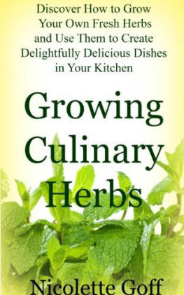 Goff Growing Culinary Herbs
