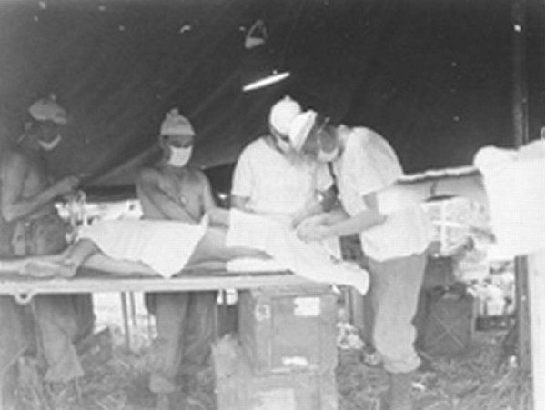 Medical staff at the 23rd Portable Surgical Hospital perform emergency surgery - photo 2