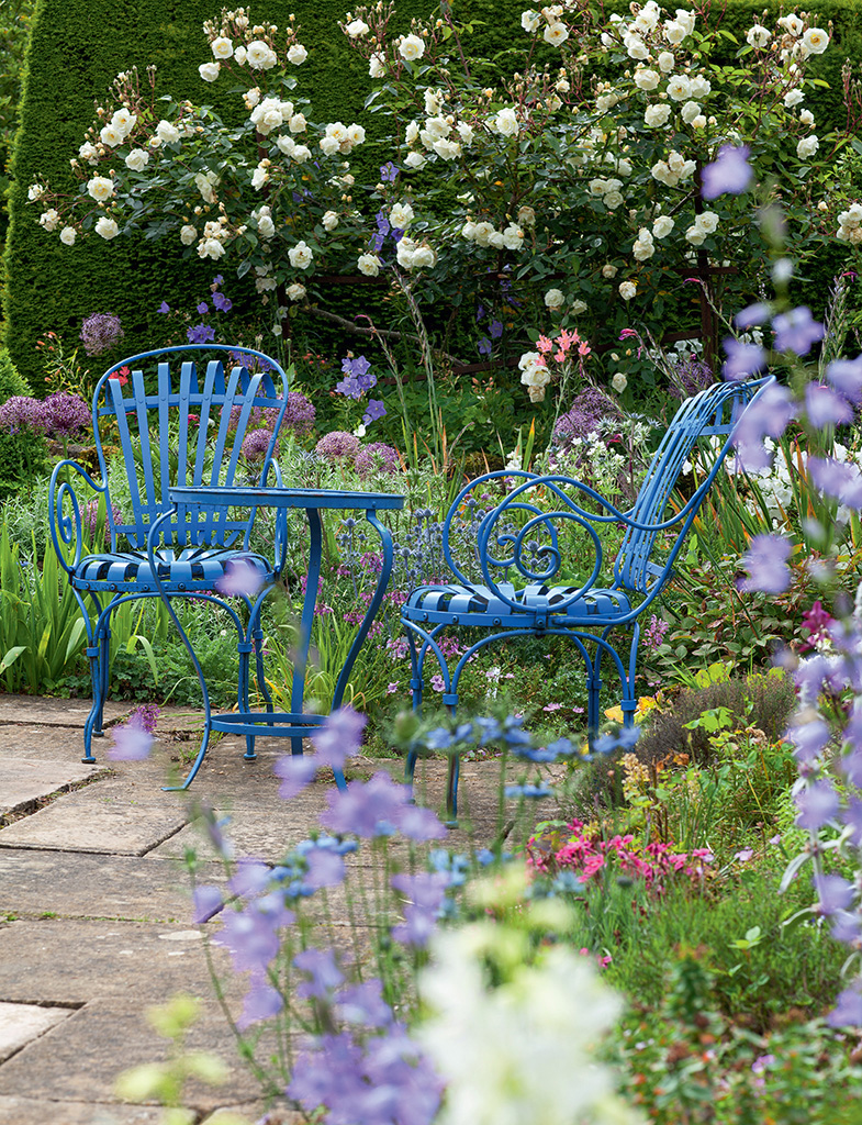 The double flower borders in the unusual semi-walled garden at Sleightholmedale - photo 3