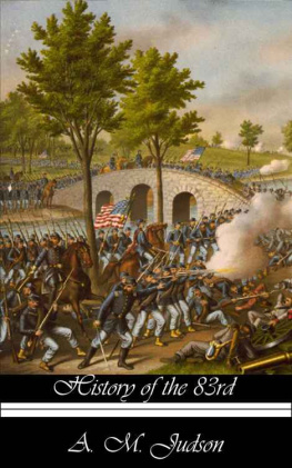 Judson - History of the Eighty-third Regiment Pennsylvania Volunteers.