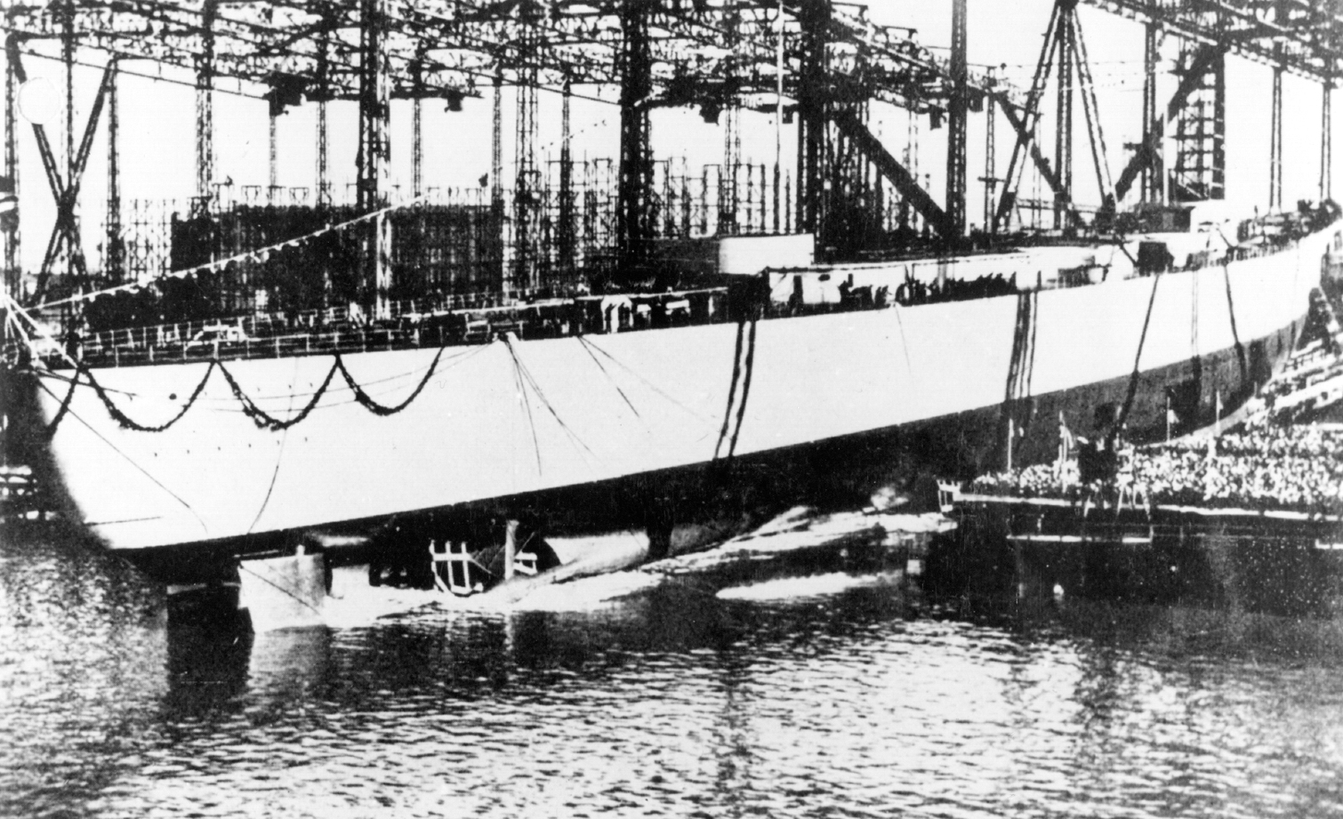 The launch of the German battleship Bismarck at Hamburg in February 1939 - photo 6