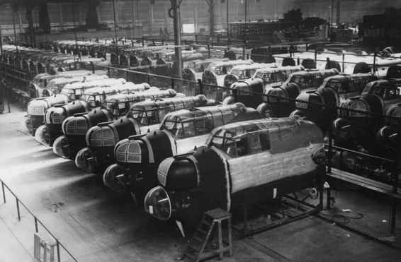 Avro Lancaster bombers awaiting the final assembly process Maffetts comments - photo 4
