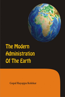 Kolekar - The modern administration of the earth