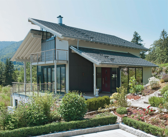 is accessible via a light-colored natural stone staircase The wine-red front - photo 6