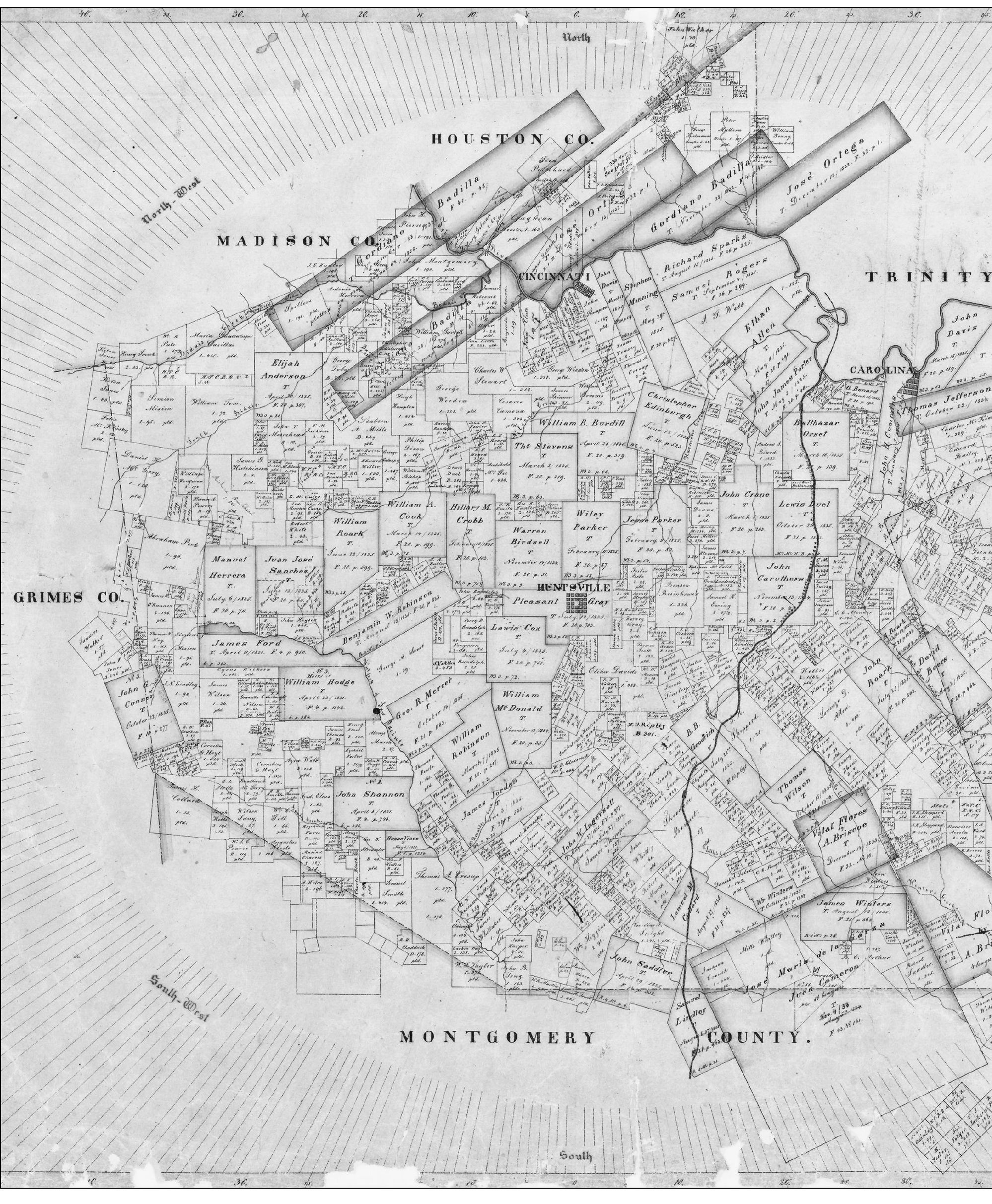 This map shows the original land grants that were bestowed on settlers in the - photo 4