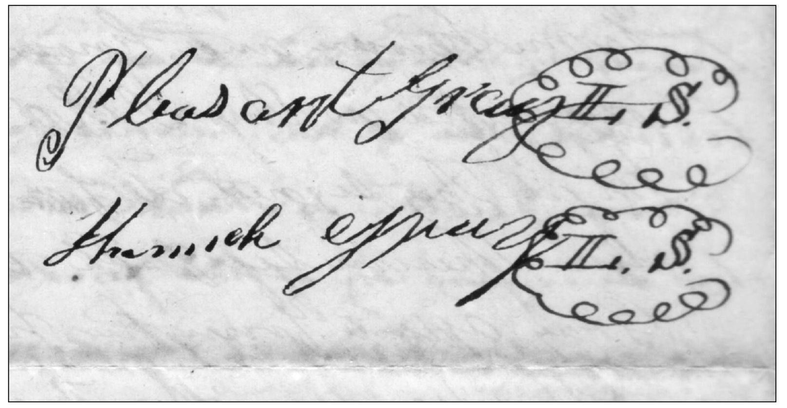 In November 1846 Pleasant and Hannah Gray affixed their signatures to a deed - photo 7