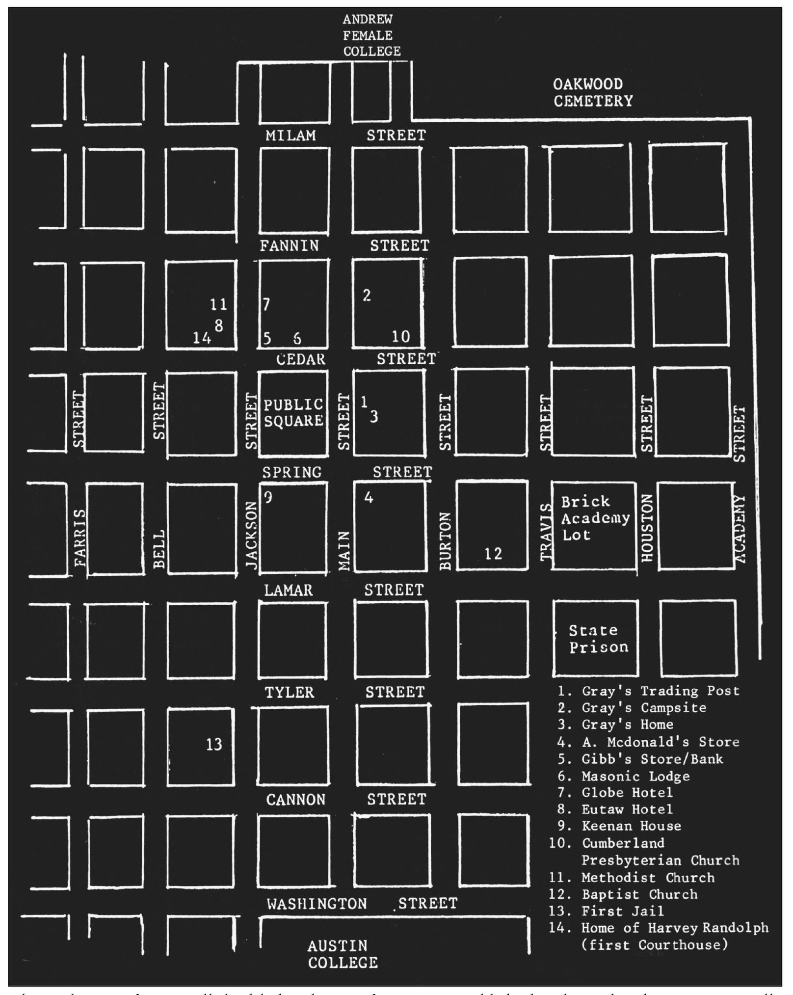 This early map of Huntsville highlights the significant sites established in - photo 10