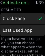 The device can be resume from sleep to the watch face or to last activity as in - photo 1