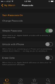 The Apple Watch can be unlocked with the iPhone by entering the unlock code in - photo 2