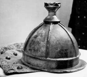 A Mongolian helmet at the National History Museum Ulaanbaatar The leather - photo 14