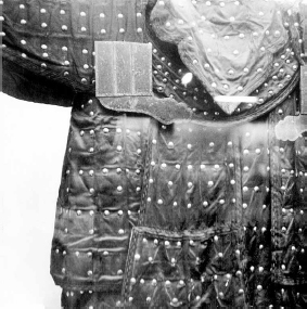 Close up of the Mongol leather studded armor from the Mongolian National Museum - photo 16