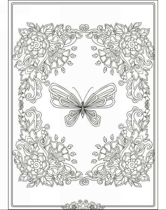 Zendoodle Coloring Magneficent Colors 30 Lovely Butterflies and Flowers to Color and Exhibit - photo 14