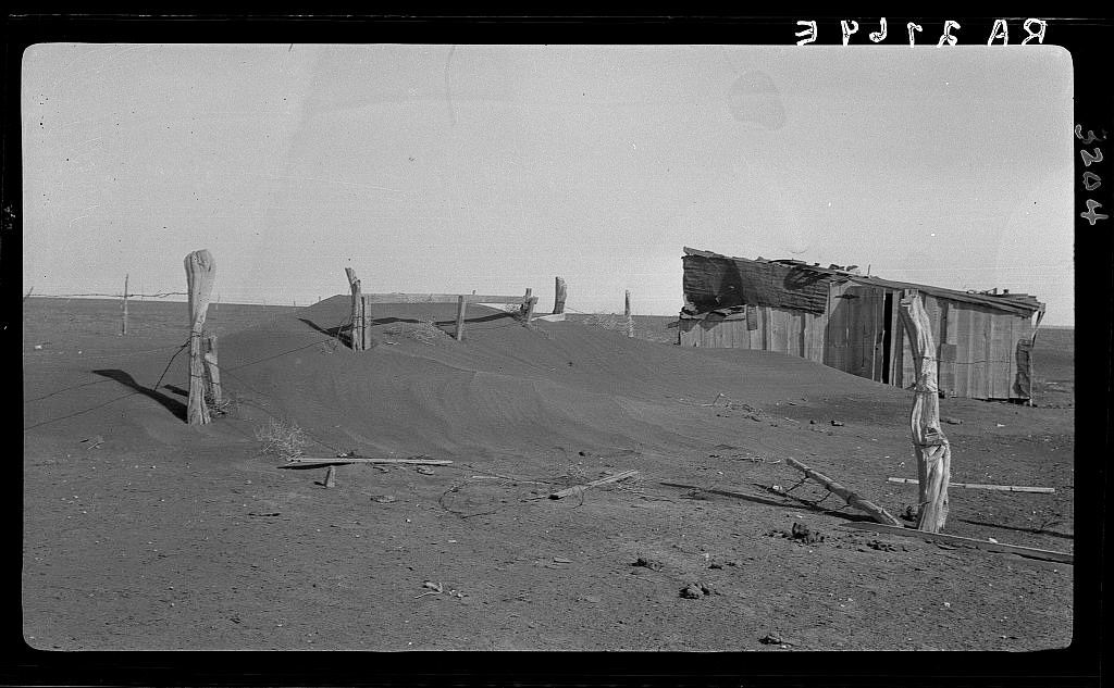 Fence corner and outbuilding being buried by dust Misuse of lands is the chief - photo 22