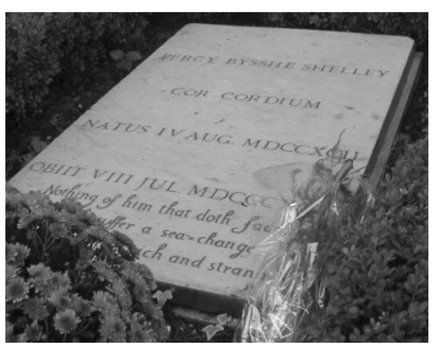 Shelleys tombstone Only his ashes are buried here because his body was burned - photo 4