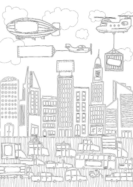 City Coloring Book for Adults Fantastic Cities Splendid Creative Designs - photo 10