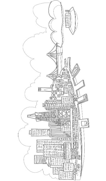 City Coloring Book for Adults Fantastic Cities Splendid Creative Designs - photo 21