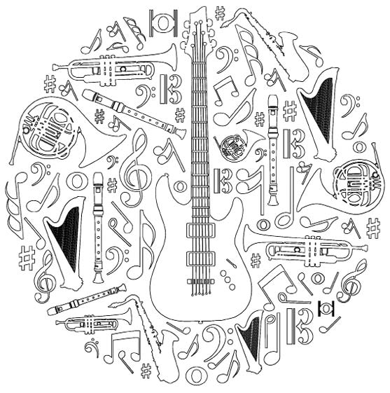 Music Coloring Book for Adults Color My Music Fill My Passion - photo 32