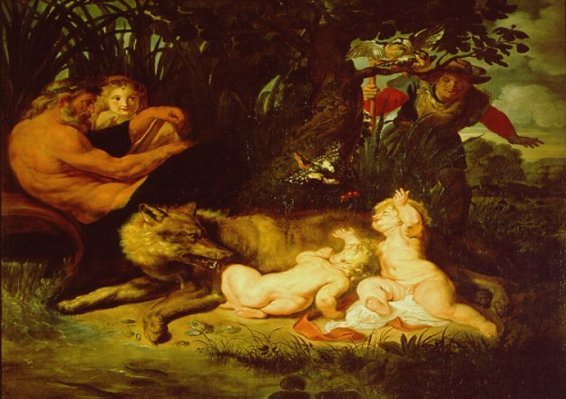 Faustulus discovers Romulus and Remus with the she-wolf and woodpecker by - photo 3