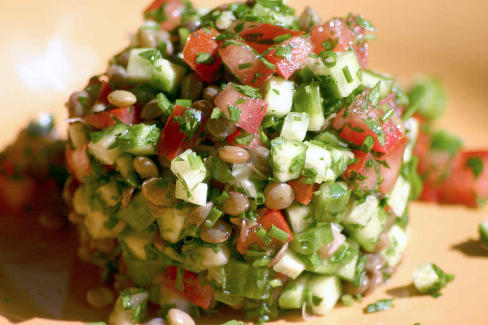 Ingredients 2 cups cooked baby French lentils 2 cups seeded and diced - photo 2