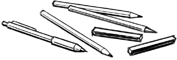 Pencil Choices Some of the different types of pencils and drawing tools - photo 7