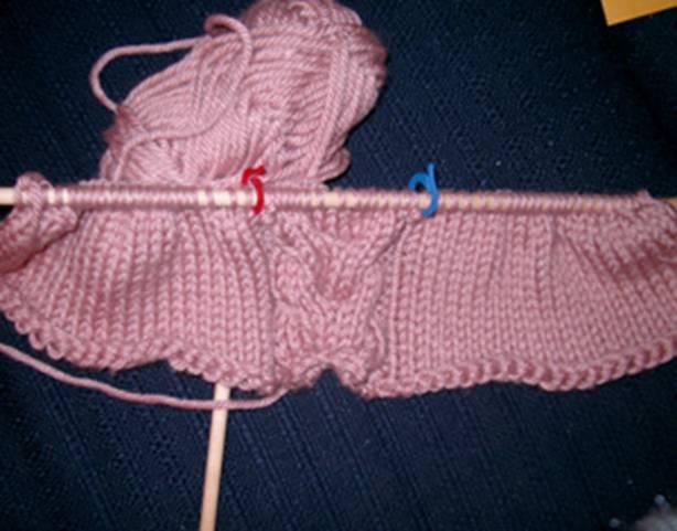 As you can see in the picture the stitch markers show where the cable pattern - photo 6