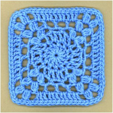 By Debi from DIys Hooks and Yarns This True Blue Crochet Granny Square is a - photo 2