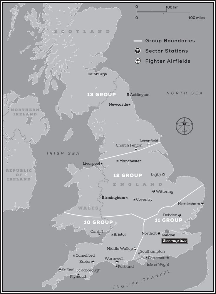 Map 1 Fighter Command during the Battle of Britain 1940 Diane Bricknell - photo 4