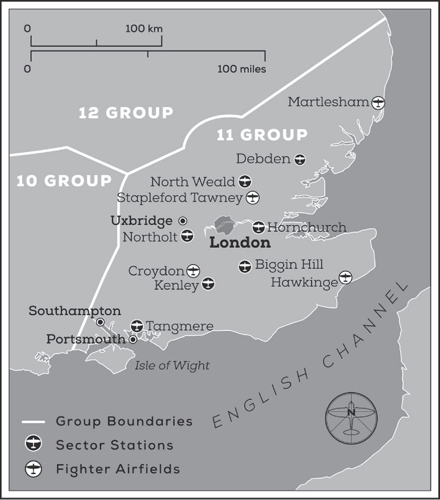 Map 2 11 Group during the Battle of Britain 1940 Diane Bricknell Authors - photo 5