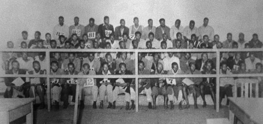 Defendants in the courtroom during one of the Lari mass trials each identified - photo 9