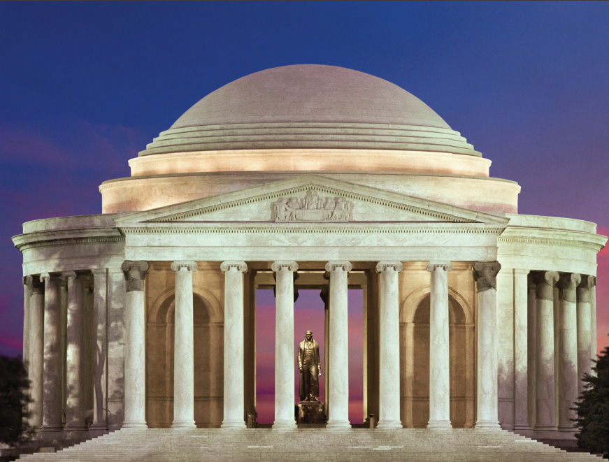 The Jefferson Memorial in Washington DC at dusk The memorial was dedicated - photo 5